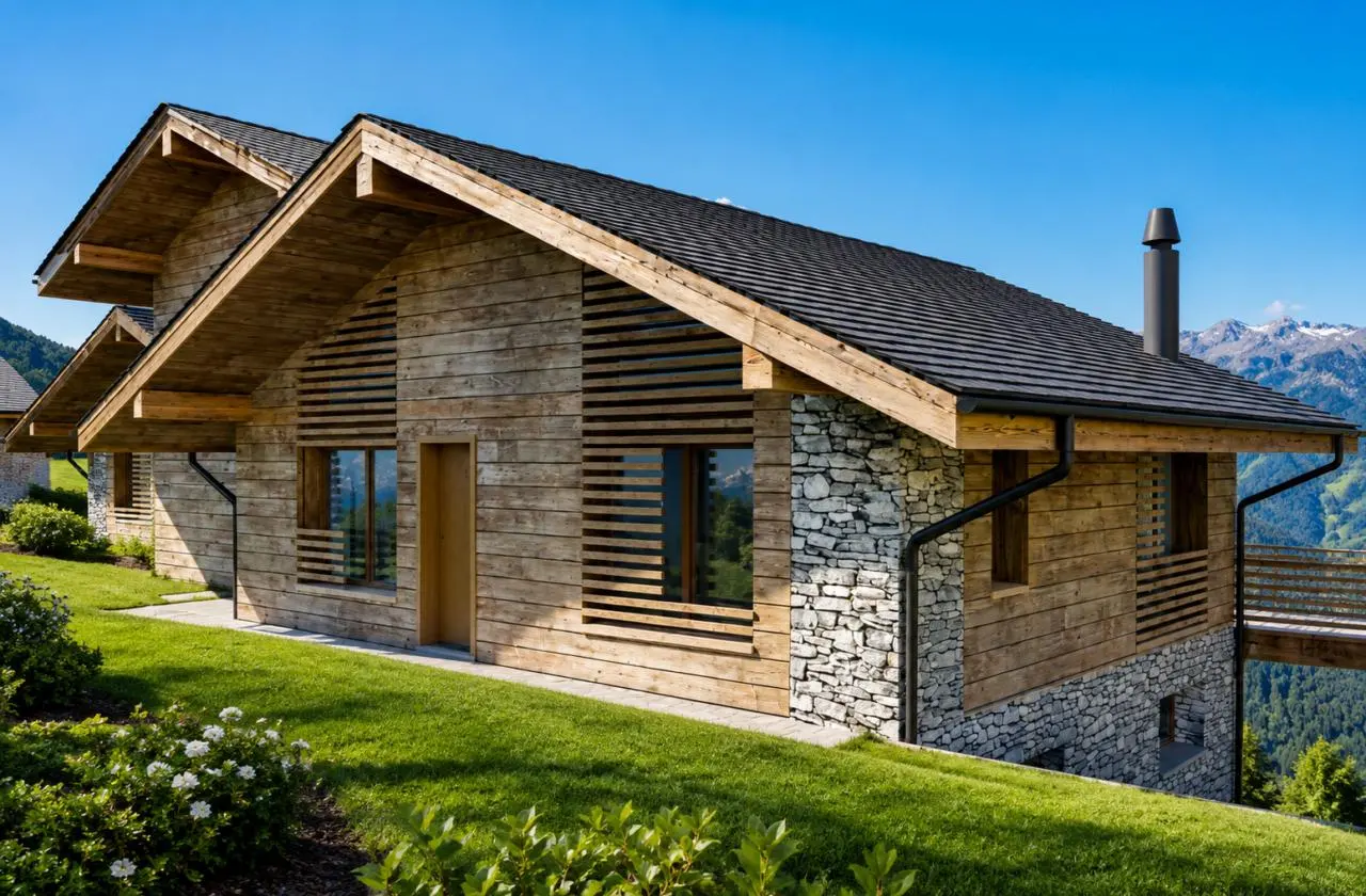 Magnifique chalet sur plan en résidence principale — 1