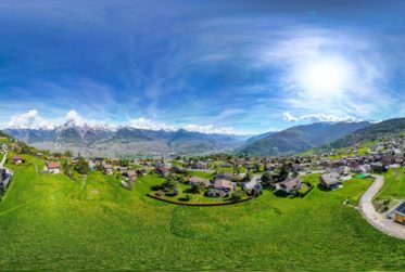 Wunderschönes Baugrundstück mit Blick auf die Rhone-Ebene und die Alpen