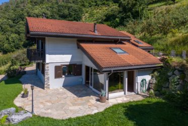Villa with wellness area surrounded by apricot fields