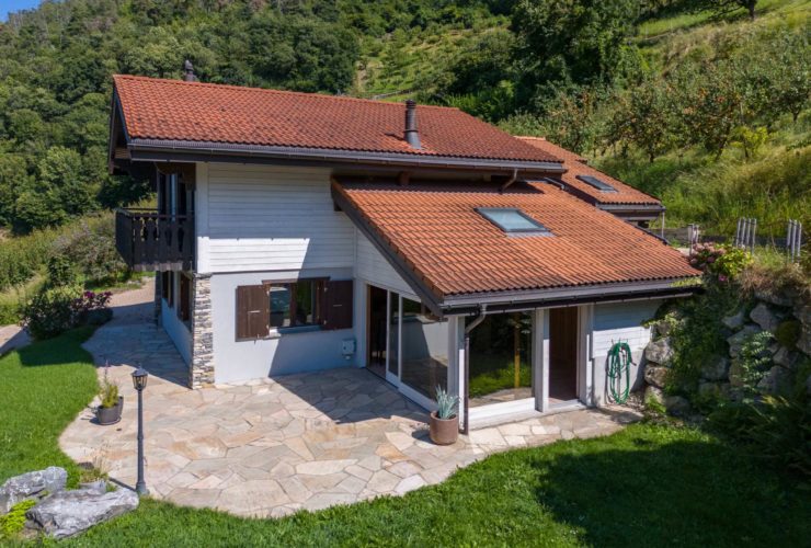Villa with wellness area surrounded by apricot fields