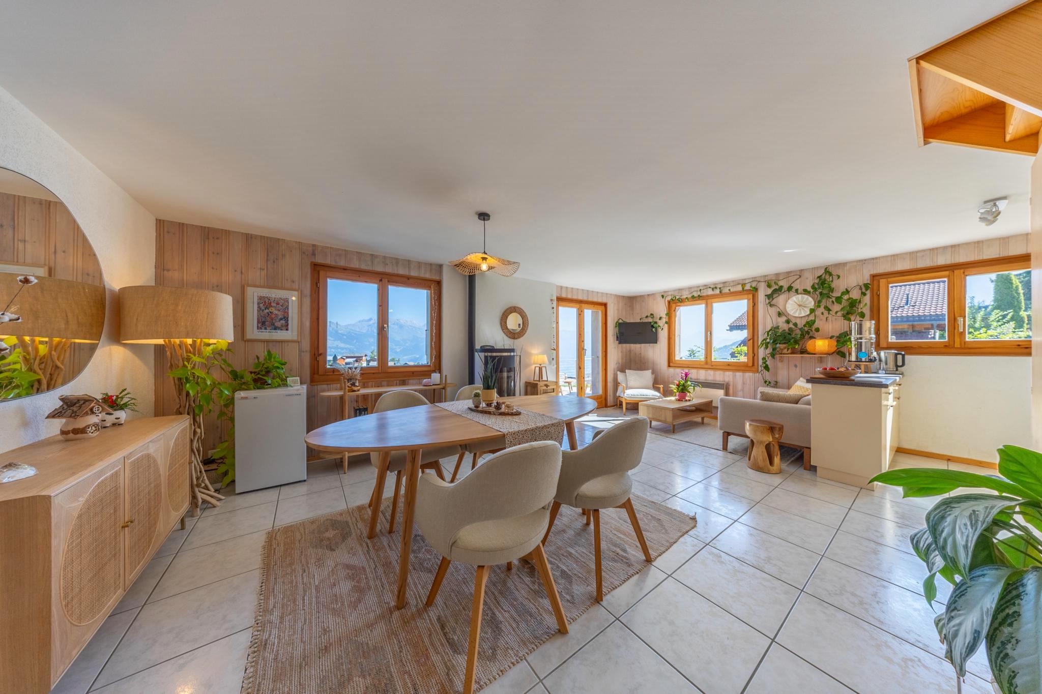 Chalet cosy avec vue panoramique