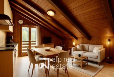 Transversing attic flat in the centre of the village