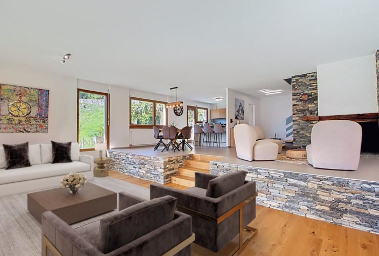 Semi-detached villa & self-contained flat - exceptional views