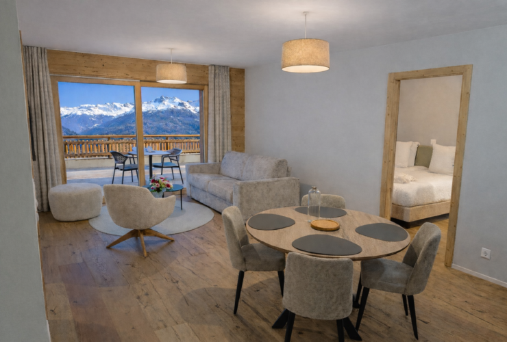 Wunderschöne 3,5-Zimmer-Wohnung ski int/out in einer Hotelresidenz