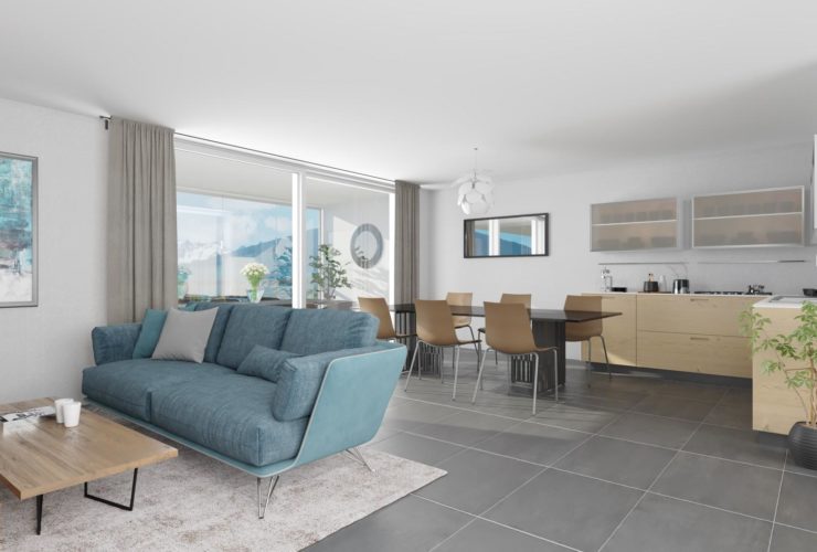 2.5p-Wohnung in neuer Siedlung gegenüber dem Golfclub Sierre