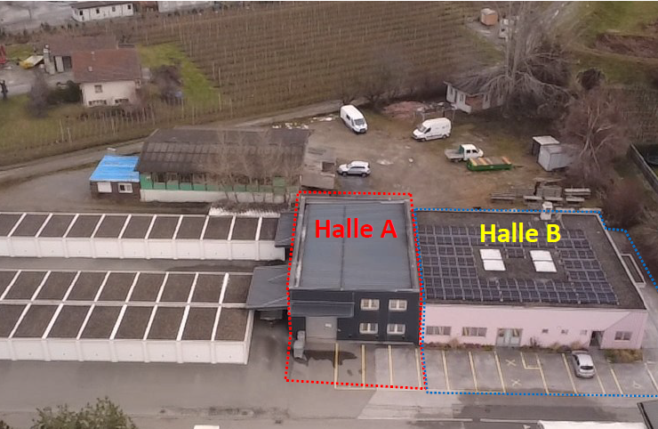 Grande halle industrielle de 426 m² avec bureaux (HALLE B)