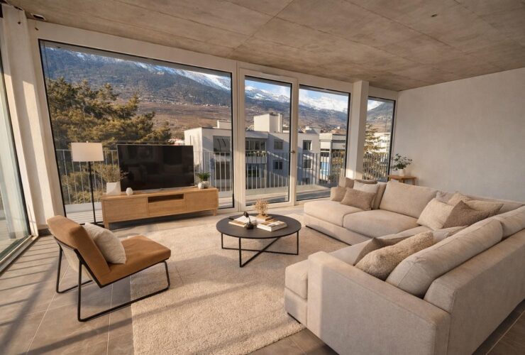 Spacieux attique neuf avec grand balcon