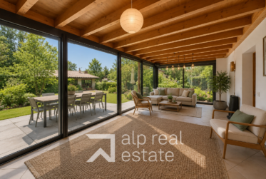Superb family home with heated veranda and open views